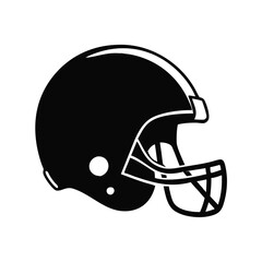 Simple and bold graphic illustration of an American football helmet design