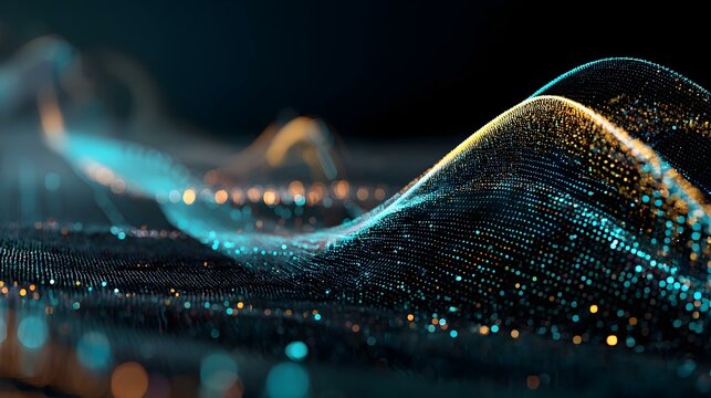 wrapping around a glowing medical cross in a digital landscape