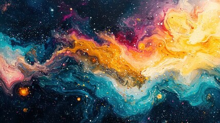 Fototapeta premium Acrylic galaxy space art isolated on white background