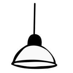 hanging lamp vector silhouette