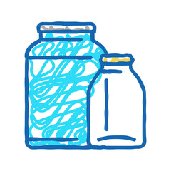 jar glass production icon doodle illustration