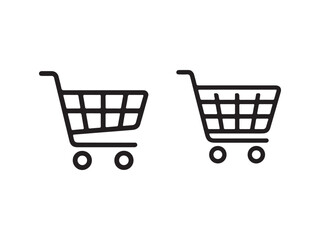 Shopping Cart Icons in  Black
