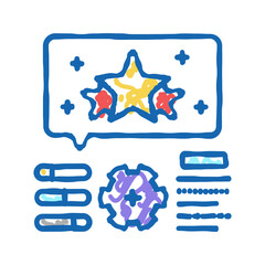 reputation management icon doodle illustration