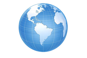 Fototapeta premium Detailed 3D Illustration Of Earth Globe, Transparent Background, Educational Graphics, World Map, Colorful, Political, Isolated, Educational