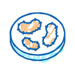plague bacteria icon doodle illustration