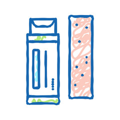 chewing gum package icon doodle illustration
