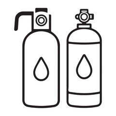 Oxygen Cylinder for Medical Use. Oxygen, Cylinder, Medical, Gas, Tank, Air, Pressure