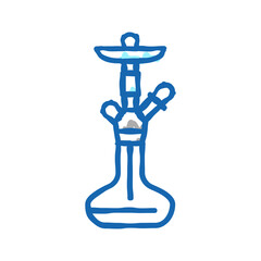 hookah modern icon doodle illustration