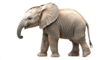 Obraz premium Baby elephant isolated on white background