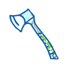 hunting ax icon doodle illustration