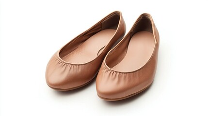 Ballet flats isolated on white background