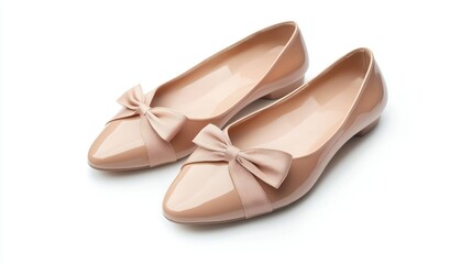 Ballet flats isolated on white background