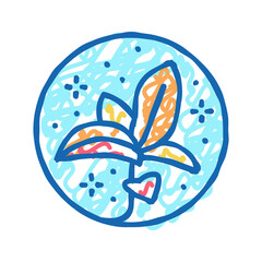 flower boho icon doodle illustration