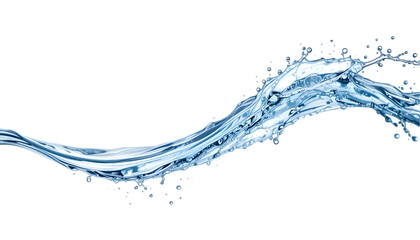 fresh water splash isolated on white or transparent png,Dynamic Clear Water Splash Isolated on White Background for Refreshing Beverage Advertisements and Clean Design Projects, High-Quality Image .