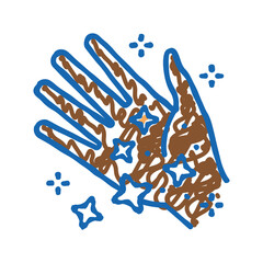 Fototapeta premium hand boho icon doodle illustration