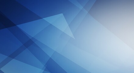 Modern abstract design featuring overlapping geometric layers in shades of blue, creating a dynamic and visually appealing background.