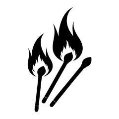 Striking Matches Illuminate Darkness with the Dance of Fire in Silhouette