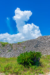 具志川城跡と積乱雲