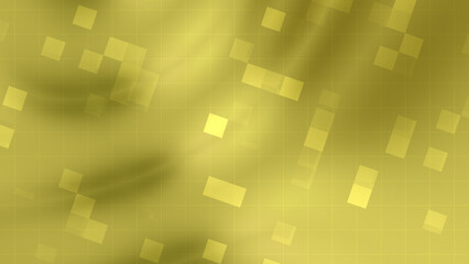 Abstract gold background with translucent squares on grid suitable for luxury branding, elegant designs, and sophisticated presentations. Ideal for classy concepts.