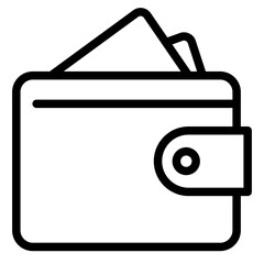 Wallet icon in vector illustration