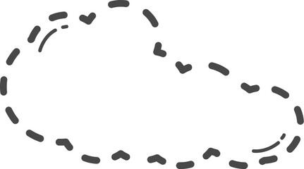 Dotted cloud illustration.