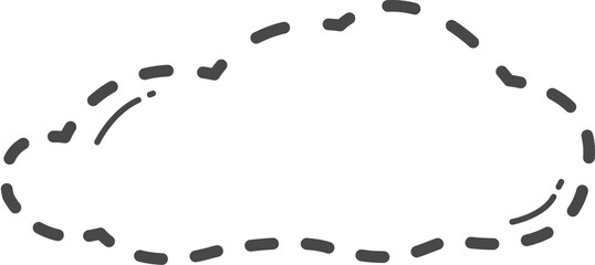 Dotted cloud illustration.