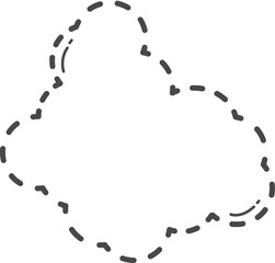 Dotted cloud illustration.