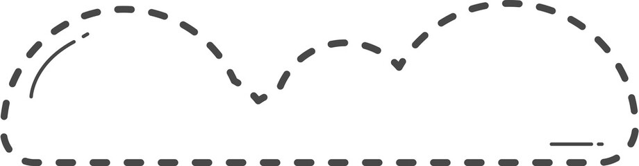 Dotted cloud illustration.