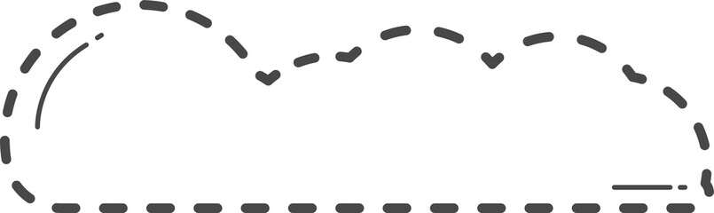 Dotted cloud illustration.