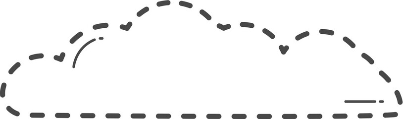 Dotted cloud illustration.