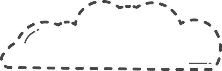 Dotted cloud illustration.