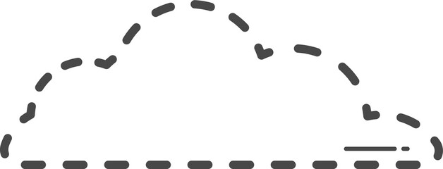 Dotted cloud illustration.