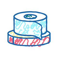 scotch tape resin art icon doodle illustration