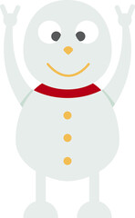 Cute snowman illustration.