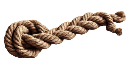 Detailed Knotted Rope Illustration with Transparent Background