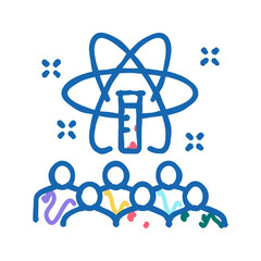 science kids party icon doodle illustration