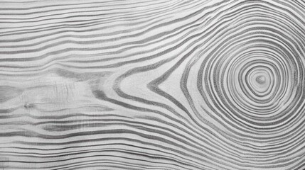 Monochrome shot displaying natural wood grain with tree ring pattern