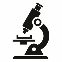 Microscope icon silhouette vector illustration