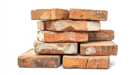 Obraz premium Brick veneer isolated on white background