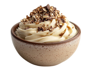 Delicious creamy dessert kitchen food isolated on transparent background