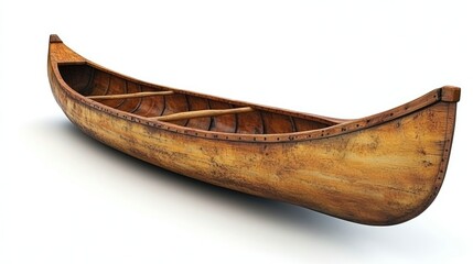 Canoe isolated on white background