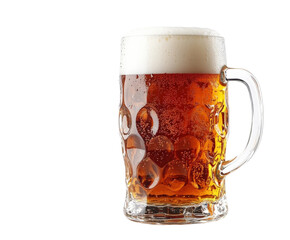 Refreshing beer mug bar beverage isolated on transparent background