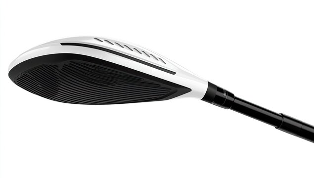 White and black golf club head, low profile design, textured face