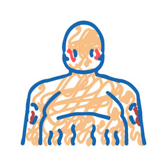 cushing disease endocrinology icon doodle illustration
