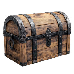 Treasure chest unlocked adventure land isolated on transparent background