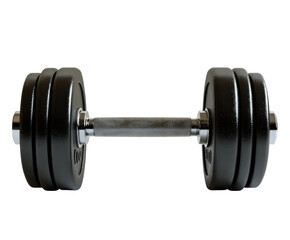 Weightlifting equipment gym dumbbell fitness strength isolated on transparent background
