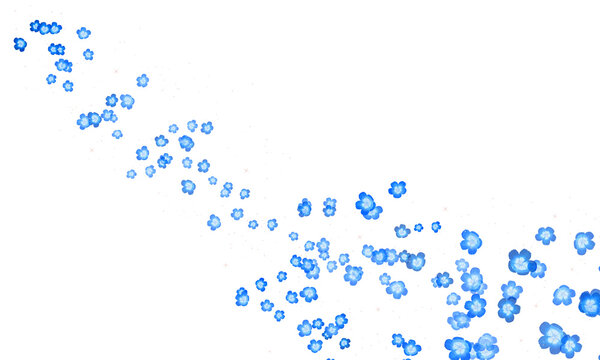 blue abstract background★ネモフィラやハイビスカスの可愛らしいフラワーエフェクト