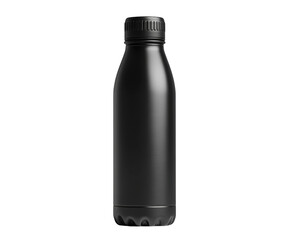 Refreshing black bottle product minimalist style isolated on transparent background