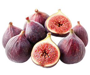 Figs harvesting season orchard food natural isolated on transparent background