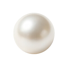 Beautifully captured, a flawless white pearl sits alone, highlighting its pristine surface and soft, glowing luster.
